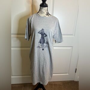 Vintage Rare TWA 1970s Stewardess Trans World Airlines Long T-Shirt Dress L NWOT